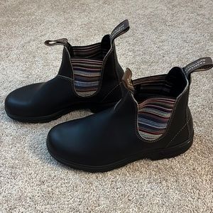 Blundstone Original Chelsea Boot Brown + multicolor stripe elastic Aus/UK size 6